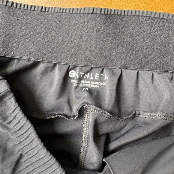 Athleta Jogger Pants Women's Medium Black Athleisure Lounge Active Zipper - Picture 8 of 9